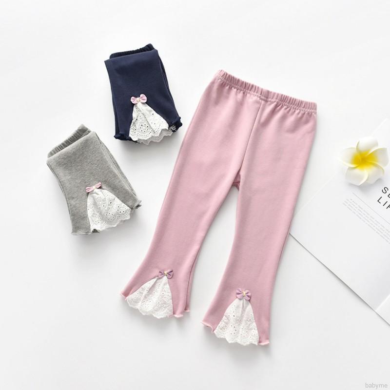 Quần legging đính nơ thời trang dành cho bé gái