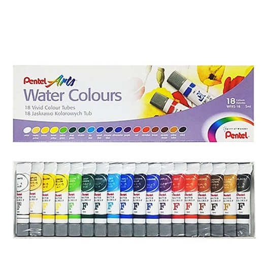 Màu Nước Pentel 18 Tuyp (5ml)