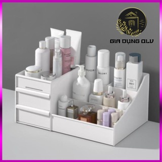 Kệ đựng đồ đạc make up mỹ phẩm, Hộp đựng nhiều thứ đồ đạc make up 3 tầng đựng rất nhiều đồ dễ thương, tủ đồ tra