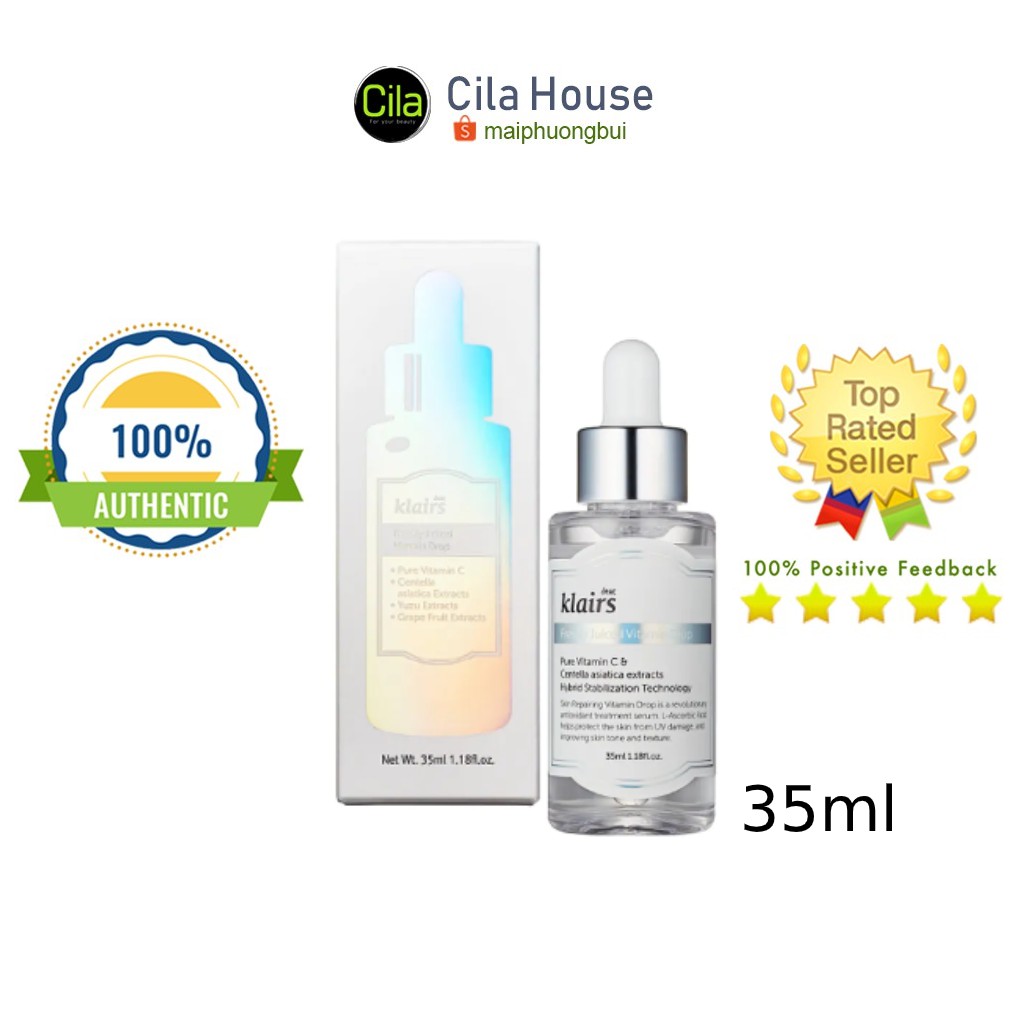 [Chính Hãng] Tinh Chất Klairs Freshly Juiced Vitamin C Dưỡng Trắng Da 35ml - Cila House