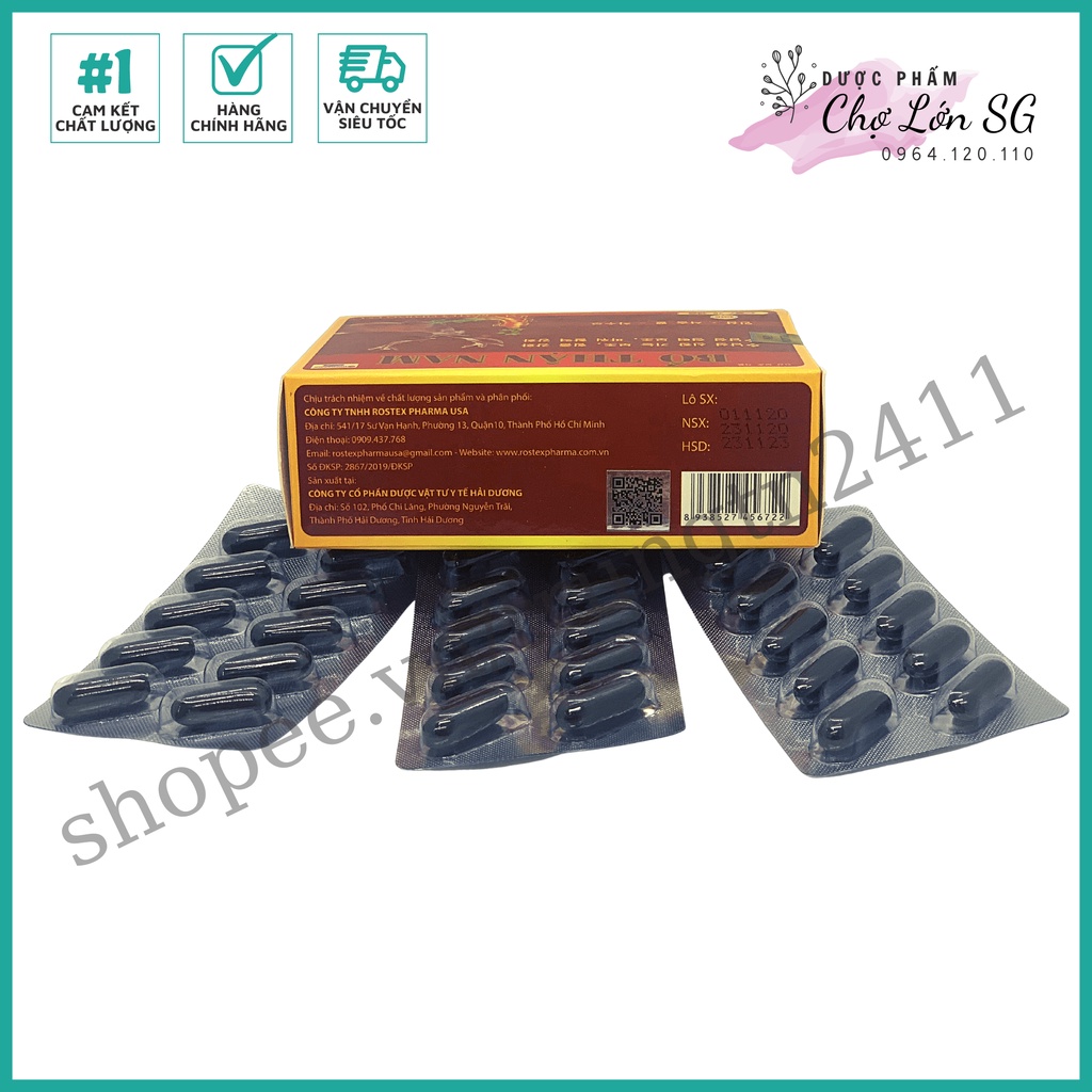 Viên uống BỔ THẬN NAM tăng cường sinh lý nam, bổ thận tráng dương với thành phần nhung hươu, nhân sâm