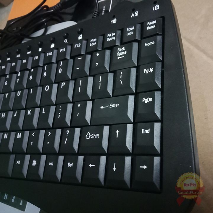 Bàn phím mini nhỏ gọn mỏng keyboard M1000 IBM dòng cao cấp của K-1000 full phím media Khung kim loại – BH 12 tháng