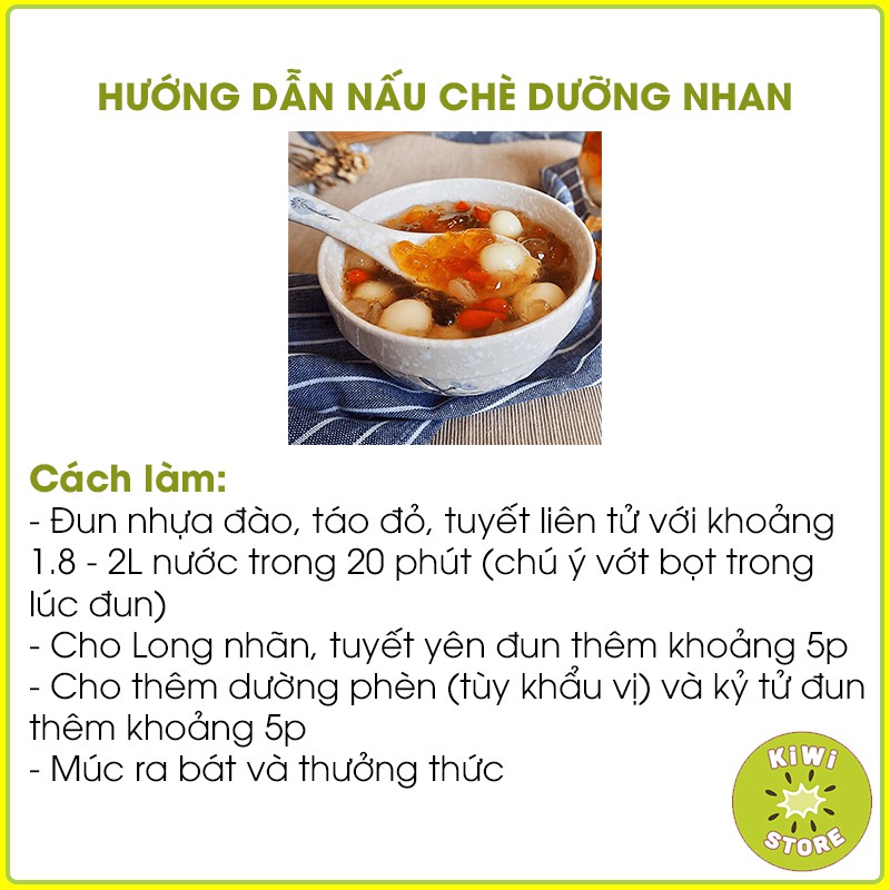 Chè dưỡng nhan - nguyên liệu nấu chè làm đẹp da chống lão hóa