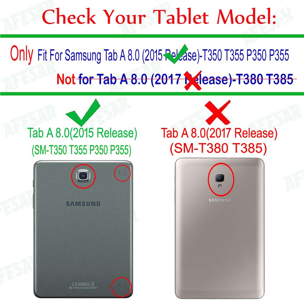 Bao da máy tính bảng đơn giản cao cấp cho Samsung Galaxy Tab A 8.0 inch SM-T350 SM-T355 SM-P350 SM-P355