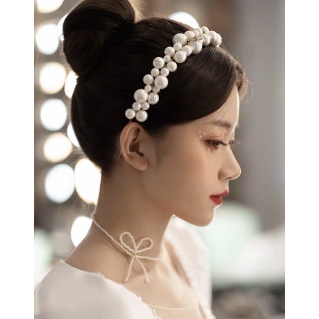 Cài tóc cô dâu chuỗi ngọc