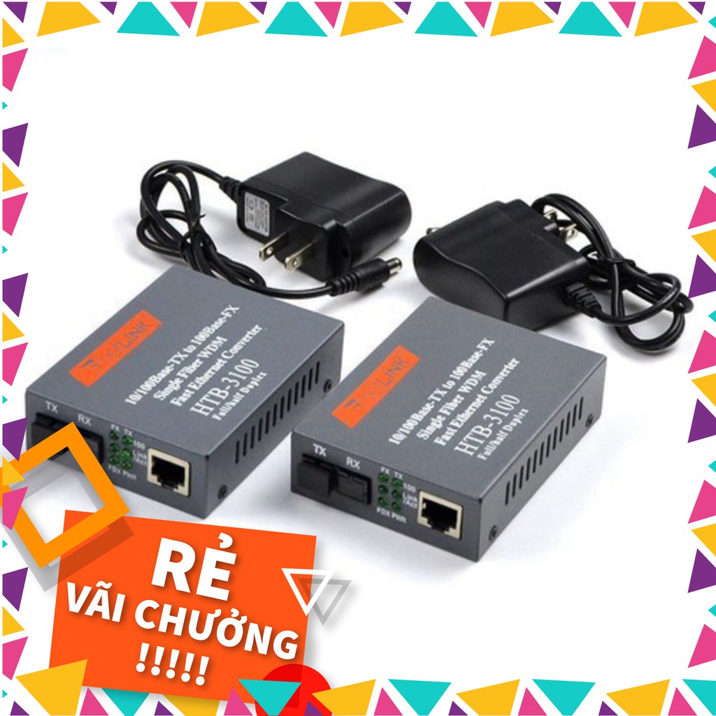 Bộ chuyển đổi quang điện 1 sợi A B 10-100 Netlink HTB-1100S. BH 24 tháng có CO, CQ - Hàng chính hãng 100% - C