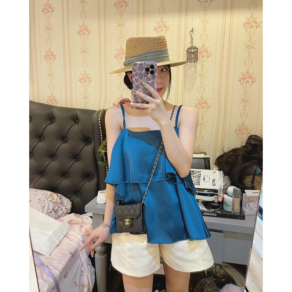 [Mã FAGREEN245 giảm 10% tối đa 30K đơn 99K] Sét Bộ Lụa Bèo Xanh 2s Mix Quần Sooc Gấm | BigBuy360 - bigbuy360.vn