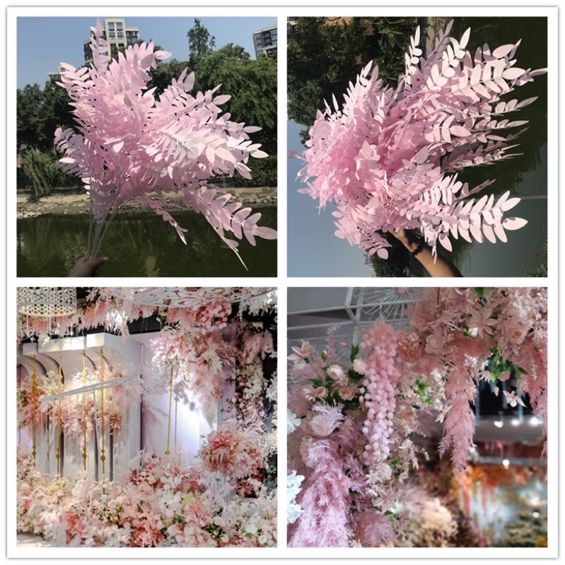 Cành lá điểm, Ô liu, Bạch đàn giả dài 90cm , hàng NK