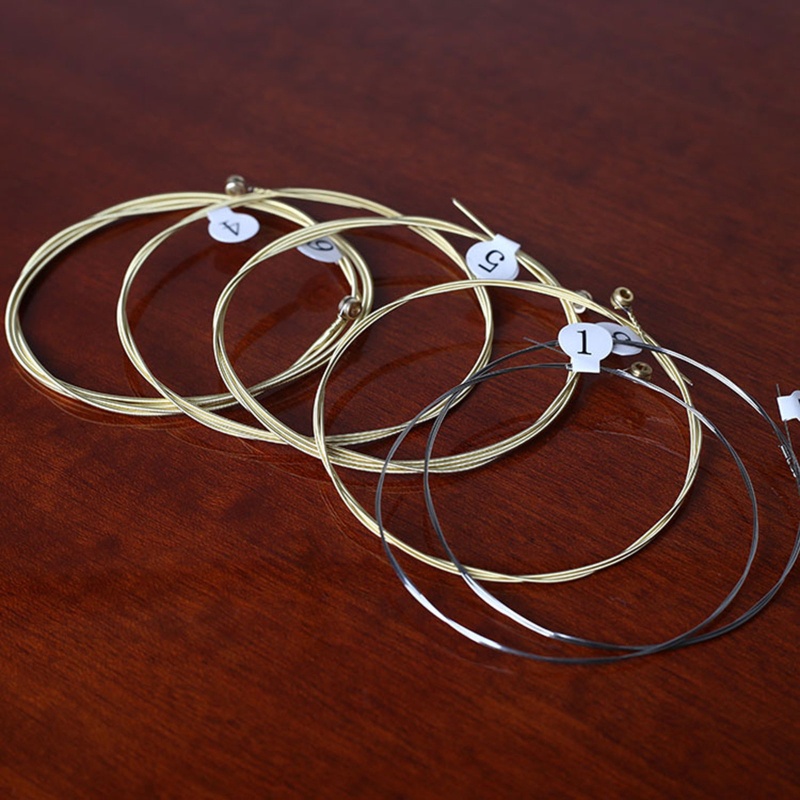 Bộ 6 Dây Đàn Guitar Dân Gian Bằng Thép Thay Thế Tiện Dụng