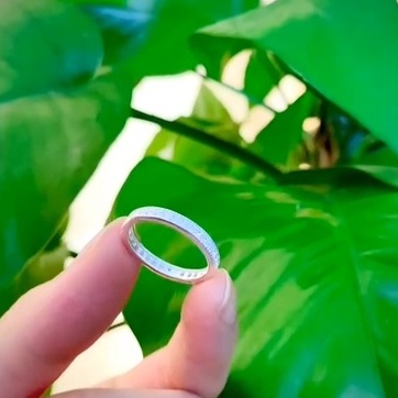 Nhẫn nữ trơn full đá BẠC TA CAO CẤP