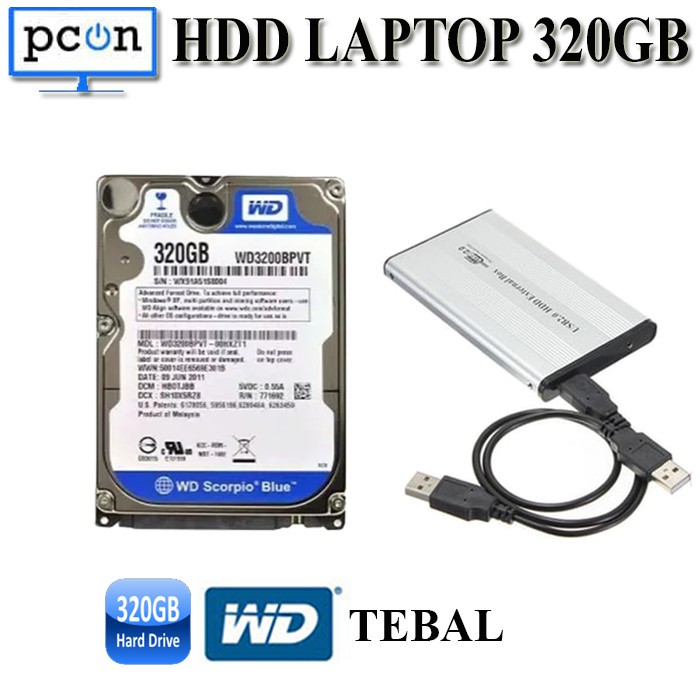 Ổ Cứng Ngoài 2.5 "320gb Wd + Vỏ Ngoài Cho Laptop Ốp