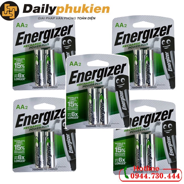 Pin sạc AA Energizer 2000 mAh vỉ 2 viên dailyphukien