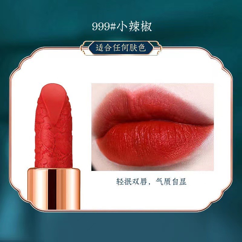 Son Môi Lì Mịn Như Nhung Không Phai Màu Phong Cách Hoàng Cung nội địa Trung Dưỡng Ẩm Không Phai Màu Cho Nữ
