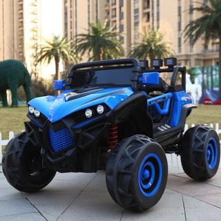 Ô tô xe điện siêu địa hình XJL 588 12v7Ah đồ chơi vận động cho bé 4 đông cơ ( Đỏ-Trắng-Xanh)