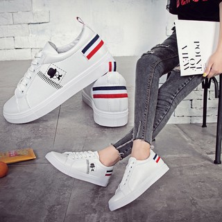 Giày Sneaker Thể Thao Nữ phong cách hàn quốc (Trắng phối xanh) Size 37-38