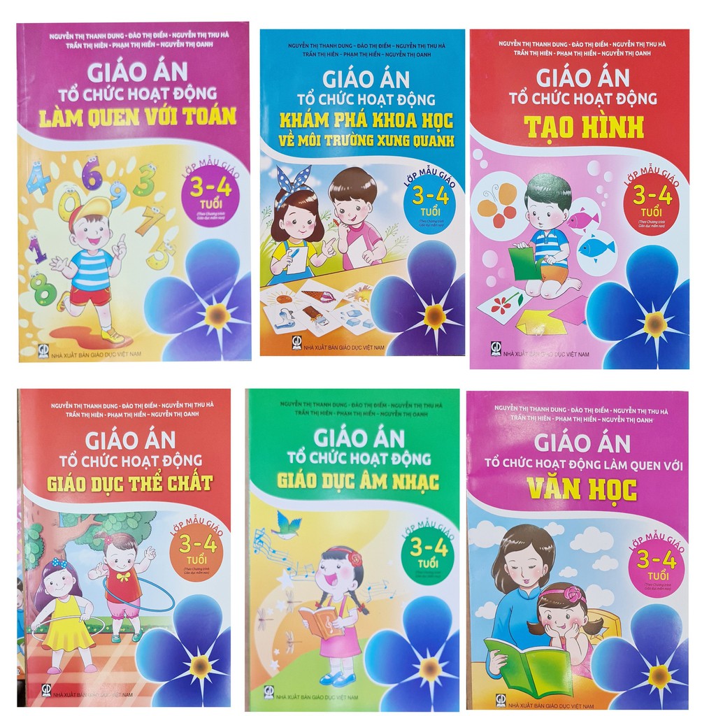 Sách - Giáo án tổ chức hoạt động lớp mẫu giáo 3-4 tuổi ( trọn bộ 6 cuốn )