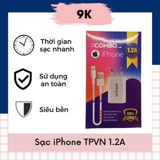Bộ sạc iphone tpvn 1.2a - sạc điện thoại chính hãng