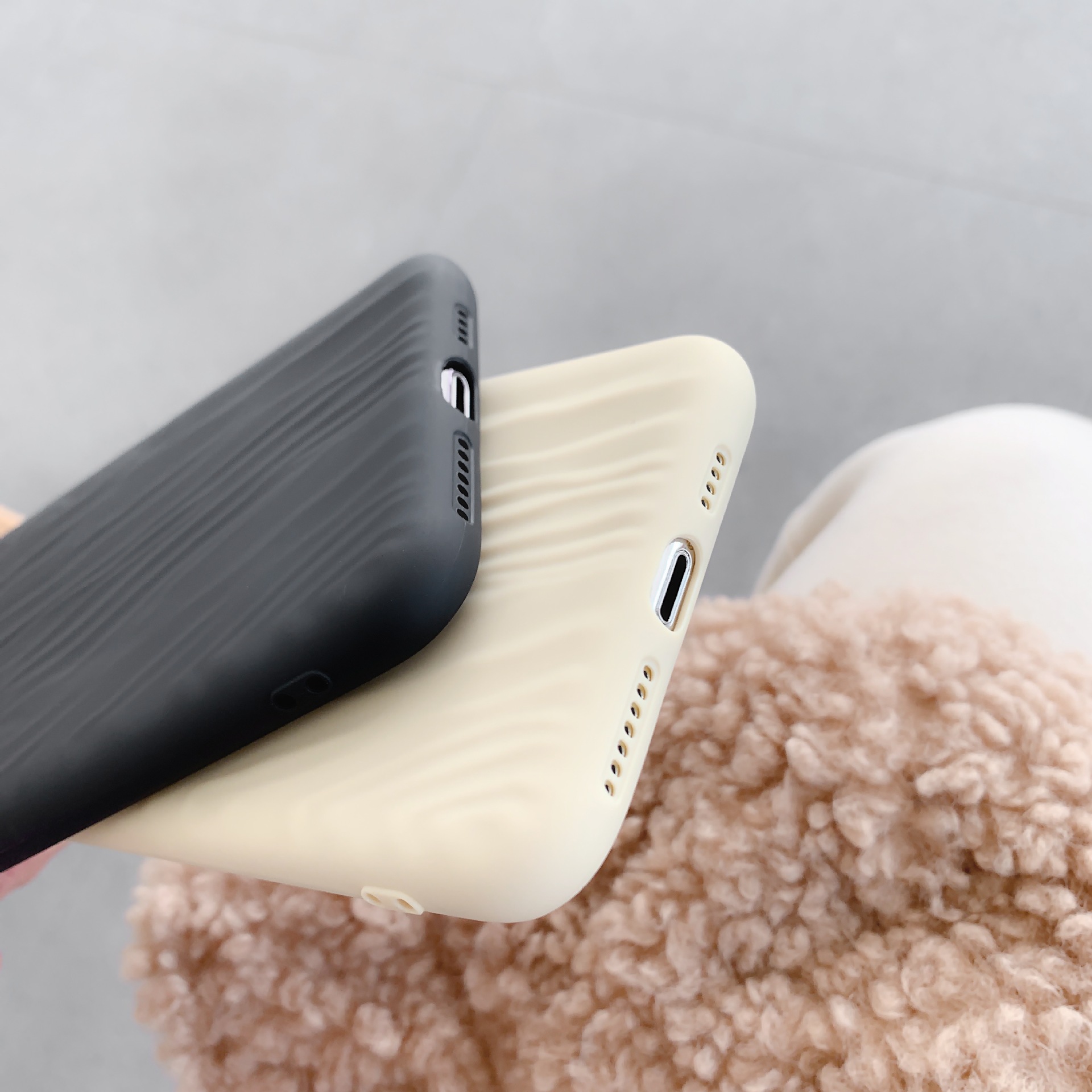 Ốp điện thoại TPU mềm bảo vệ bao phủ toàn diện họa tiết cát chảy đơn giản cho iPhone 11 Pro Max XS X XR 6 7 8 Plus SE | BigBuy360 - bigbuy360.vn
