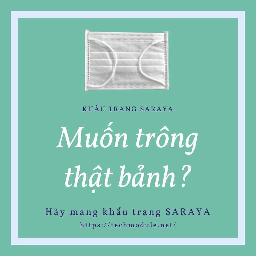 Khẩu trang Y Tế 3 lớp Nhật Bản - Saraya SP2 50 cái/hộp | BigBuy360 - bigbuy360.vn