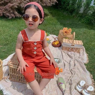 Xả Set đũi lạnh 2s dải cúc bé gái