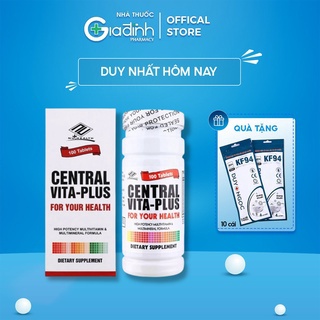 Viên uống Central Vita-Plus bổ sung vitamin và muối khoáng cho người mới dậy và suy nhược cơ thể - Hộp 100 viên
