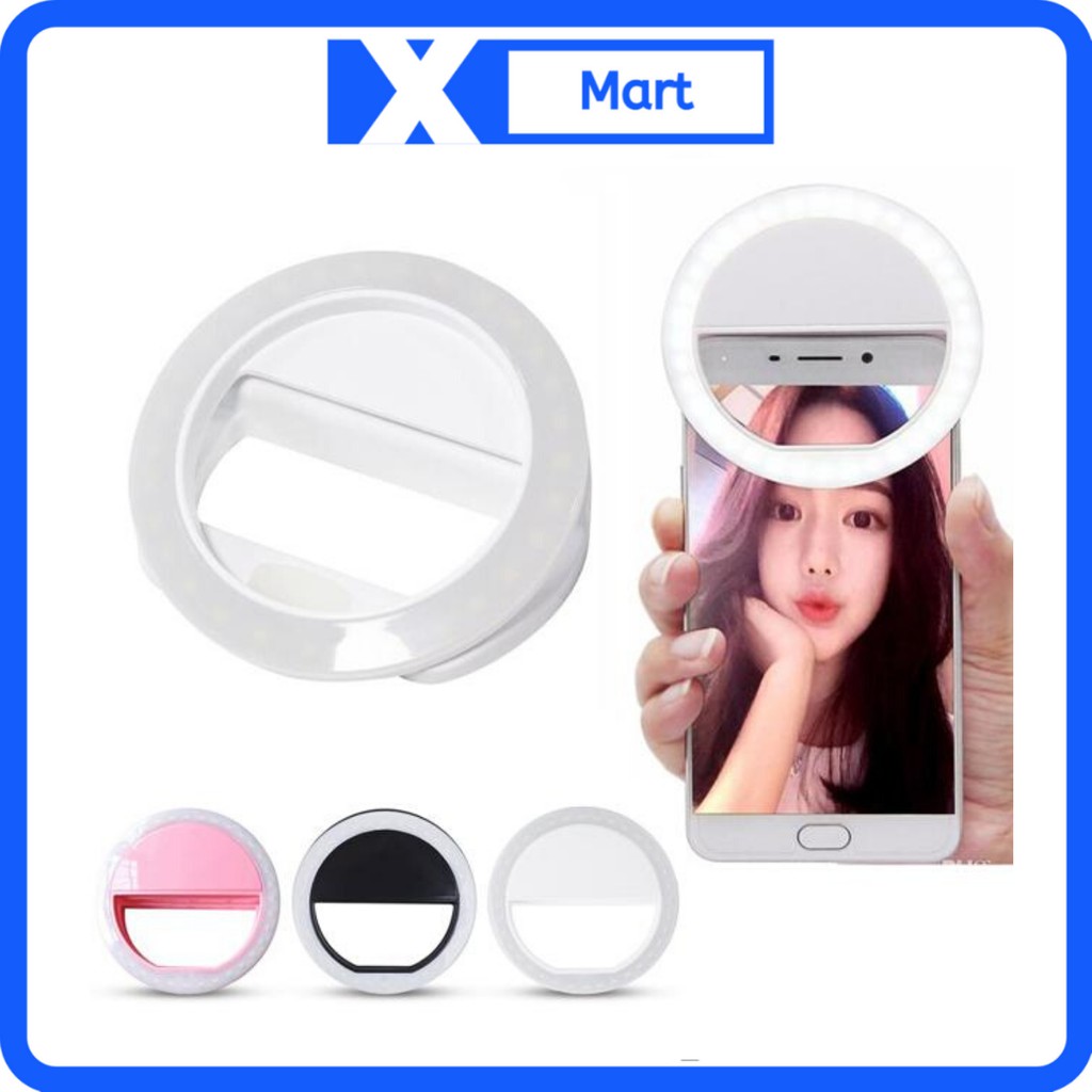 Đèn selfie gắn điện thoại mini chụp ảnh hình tròn (giao màu ngẫu nhiên)