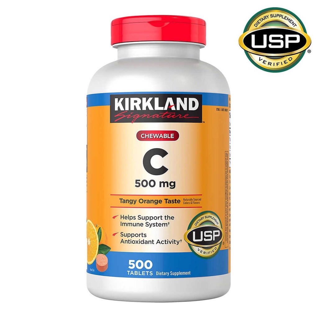 Viên Uống Bổ Sung Vitamin C Kirkland Signature Vitamin C (500mg x 500 Viên)