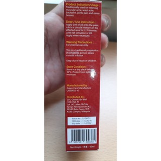 DẦU NÓNG MALAYSIA 60ml