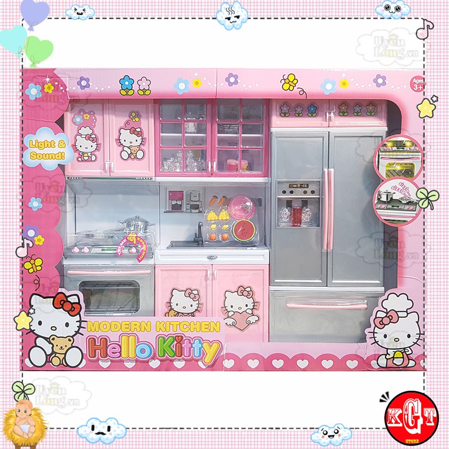 Bộ Đồ Chơi Nhà Bếp Hello Kitty Cho Bé (Cam Kết Hàng Như Ảnh, Lỗi 1 Đổi 1)