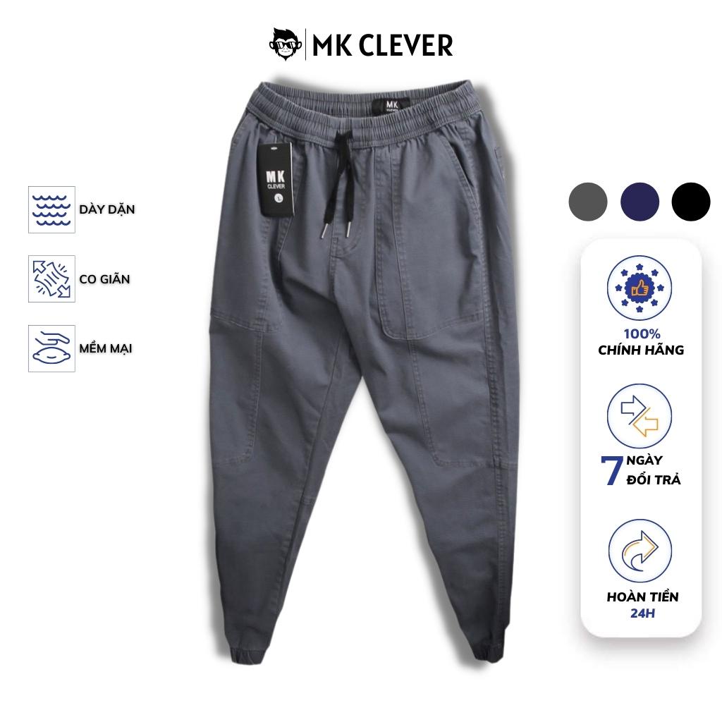 Quần Jogger KaKi Phối MK Clever, Chất vải kaki co giãn tốt, lên form jogger cực cá tính - QJKP04