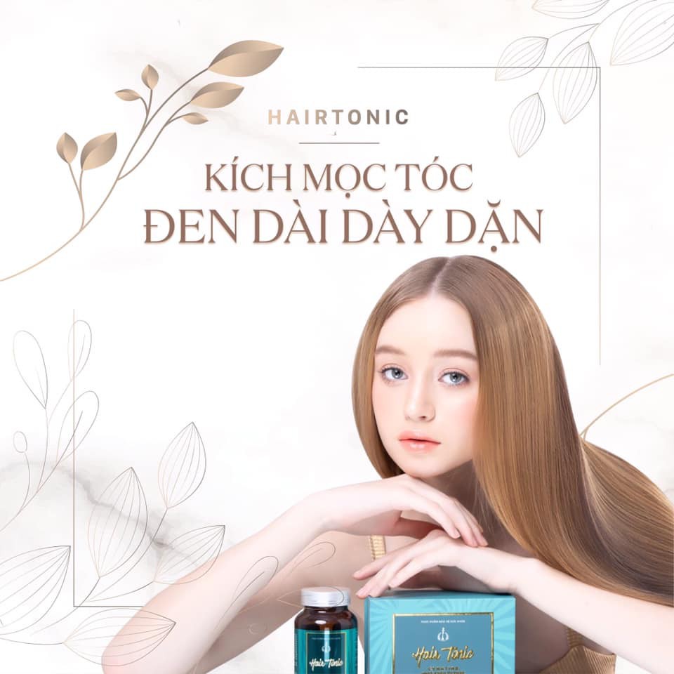 Liệu trình 3 hộp Viên uống kích mọc tóc Hair Tonic phục hồi tóc khô xơ gãy rụng