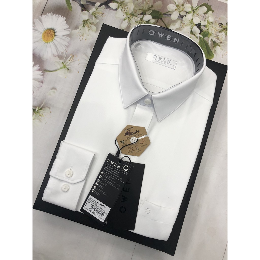 (OWEN SALE) ÁO SƠ MI TRẮNG DÀI TAY CÓ TÚI OWEN MẪU MỚI 2020 -FREE SHIP- CHẤT CAFE CAO CẤP AR22325 | BigBuy360 - bigbuy360.vn