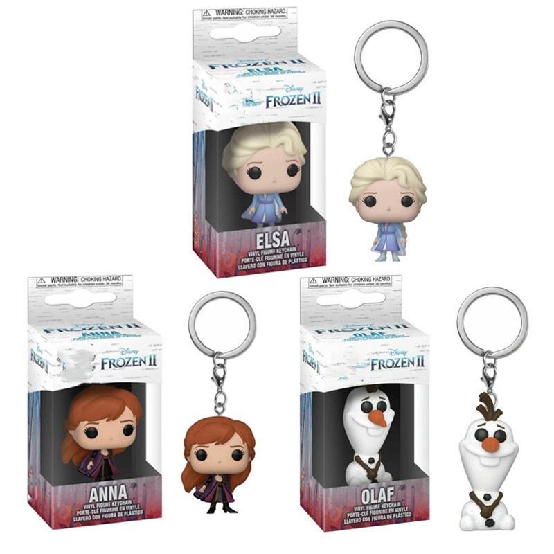 DISNEY Funko POP Móc Khóa Hình Nhân Vật Olaf Elsa Anna Trong Phim Frozen