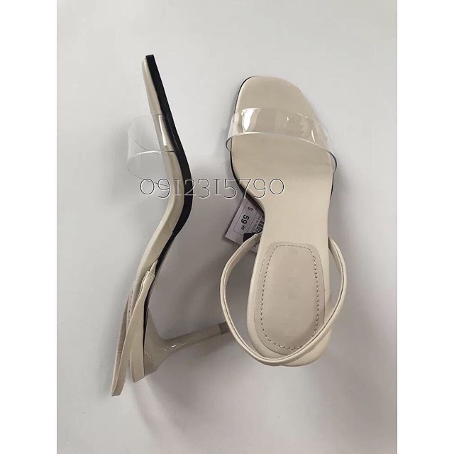 Sandal cao gót quai trong ZaRa dư xịn . Ảnh thật