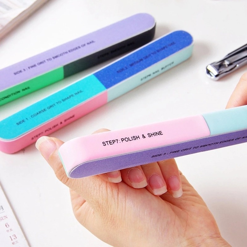 Dũa Móng Tay Sáu Mặt Bằng Bọt Biển Tiện Dụng