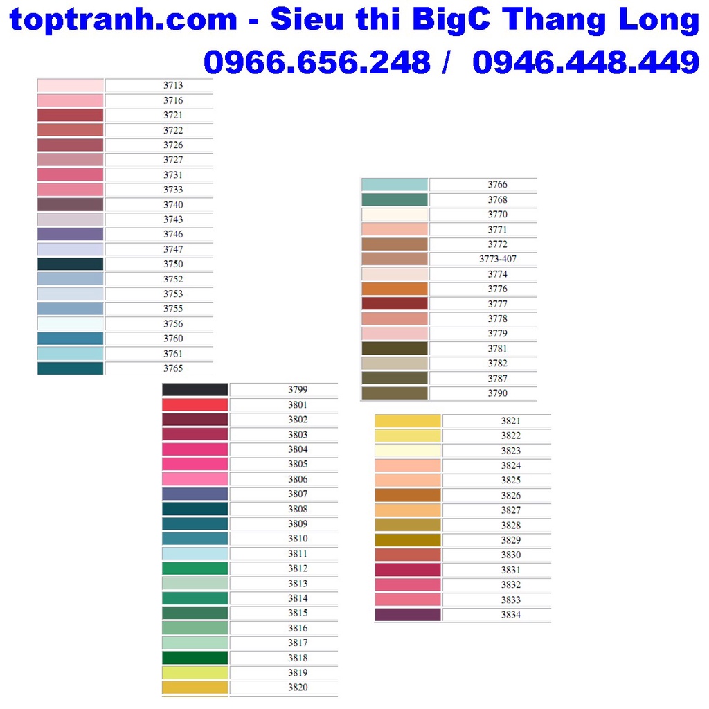 Chỉ tranh thêu chữ thập đủ mã màu DMC, chỉ làm vòng tay tình bạn