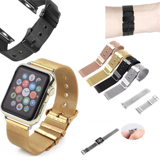 Dây Đeo Milanese Khóa Kim Loại Cho Đồng Hồ Thông Minh Apple Watch 3 4 5 6 Se 38mm40mm 42mm 44mm