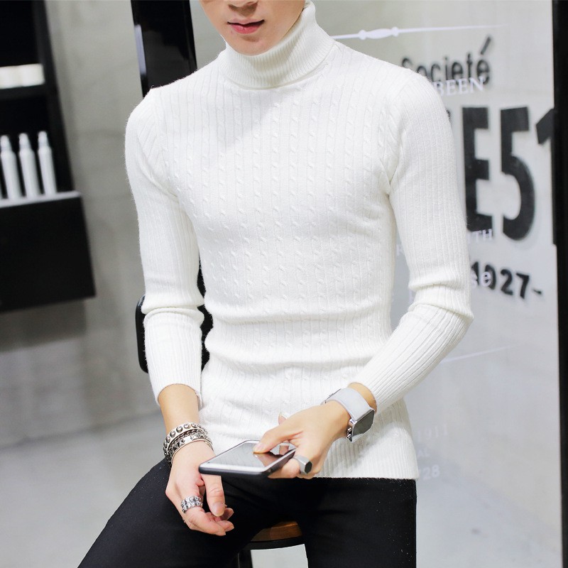 Áo Len nam Cổ Lọ Vặn Thừng Hàng Quảng Châu cao cấp FAVITI T108