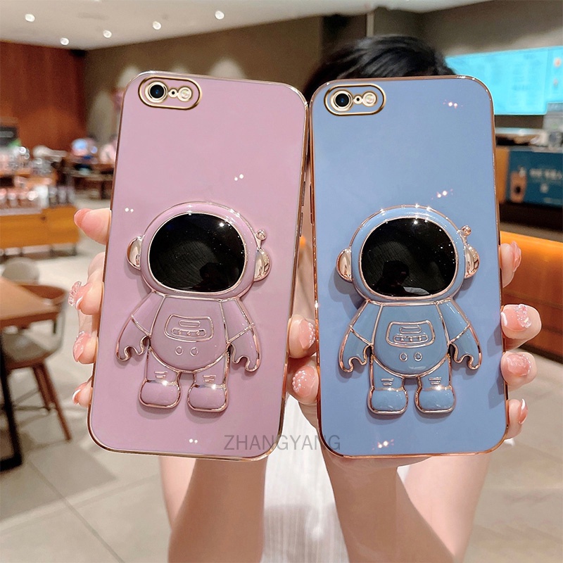 Ốp Lưng Iphone 7 8 7 Plus 8 Plus 6 6S 6 Plus Tpu Mạ Điện 3D Phi Hành Gia Có Chân Đế Ốp Điện Thoại Iphone 7 8 7 Plus 8 Plus 6 6S 6 Plus