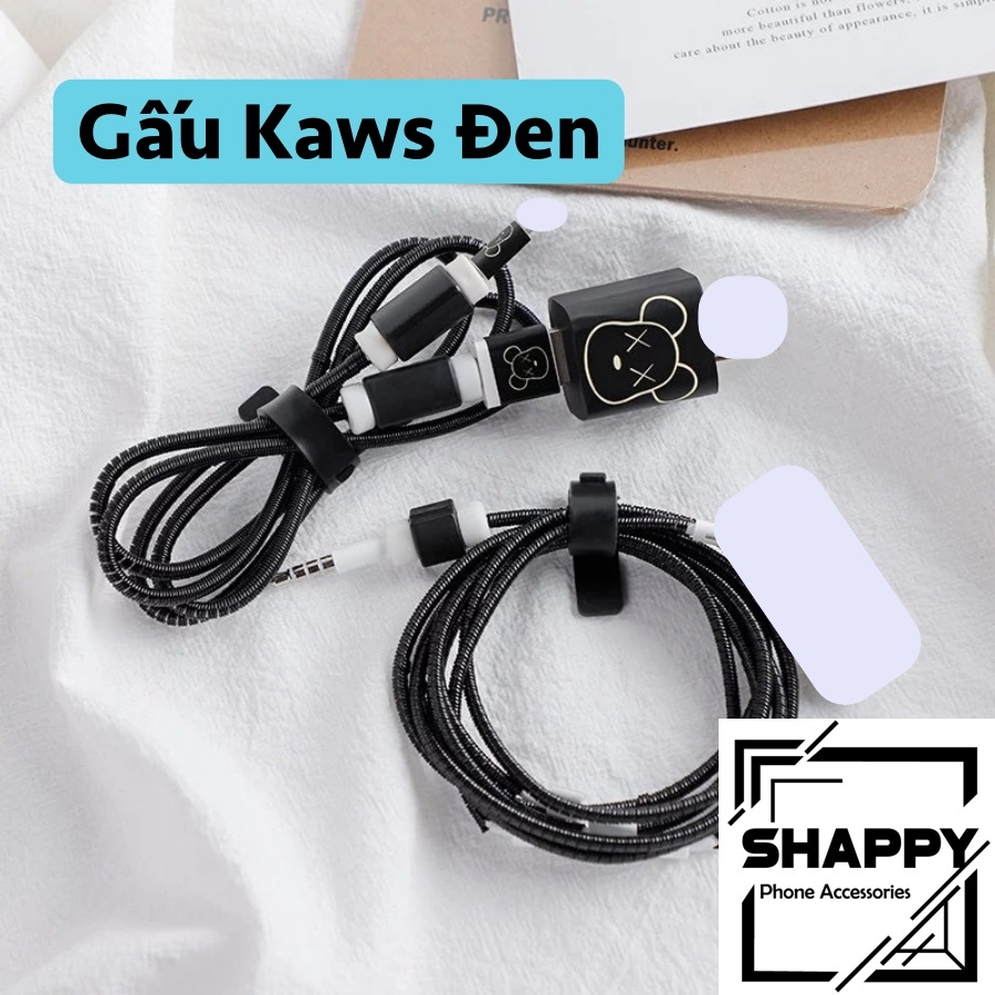 Bộ Dây Quấn Bảo Vệ Cáp Sạc - Bảo Vệ Tai Nghe - Kẹp Thú Bảo Vệ Đầu Sạc