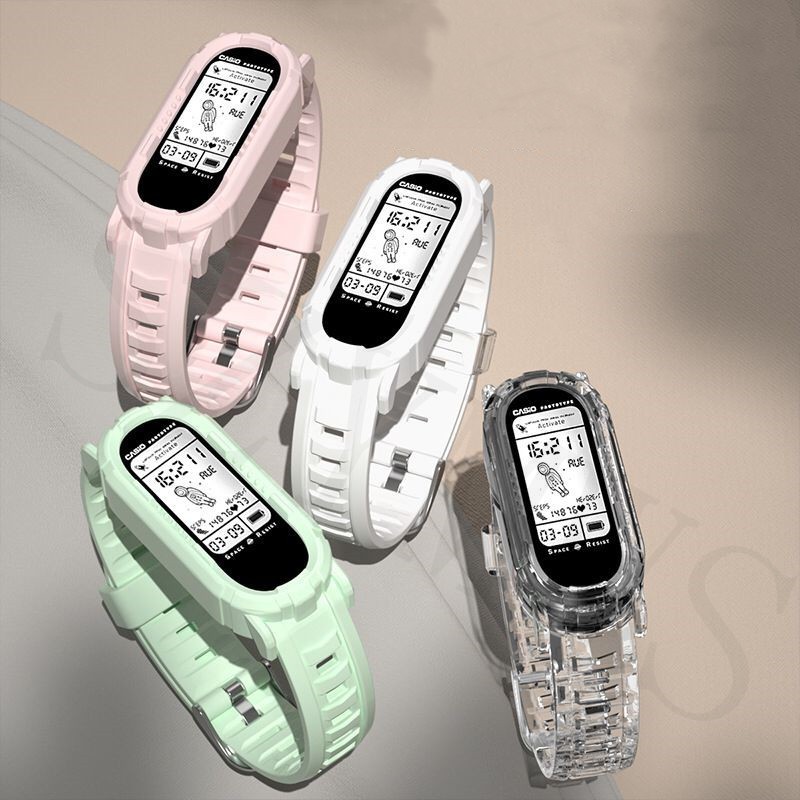 Dây Đeo Thay Thế Chất Liệu TPU Trong Suốt Cho Xiaomi Mi Band 7 6 5 4 Xiaomi Band 3