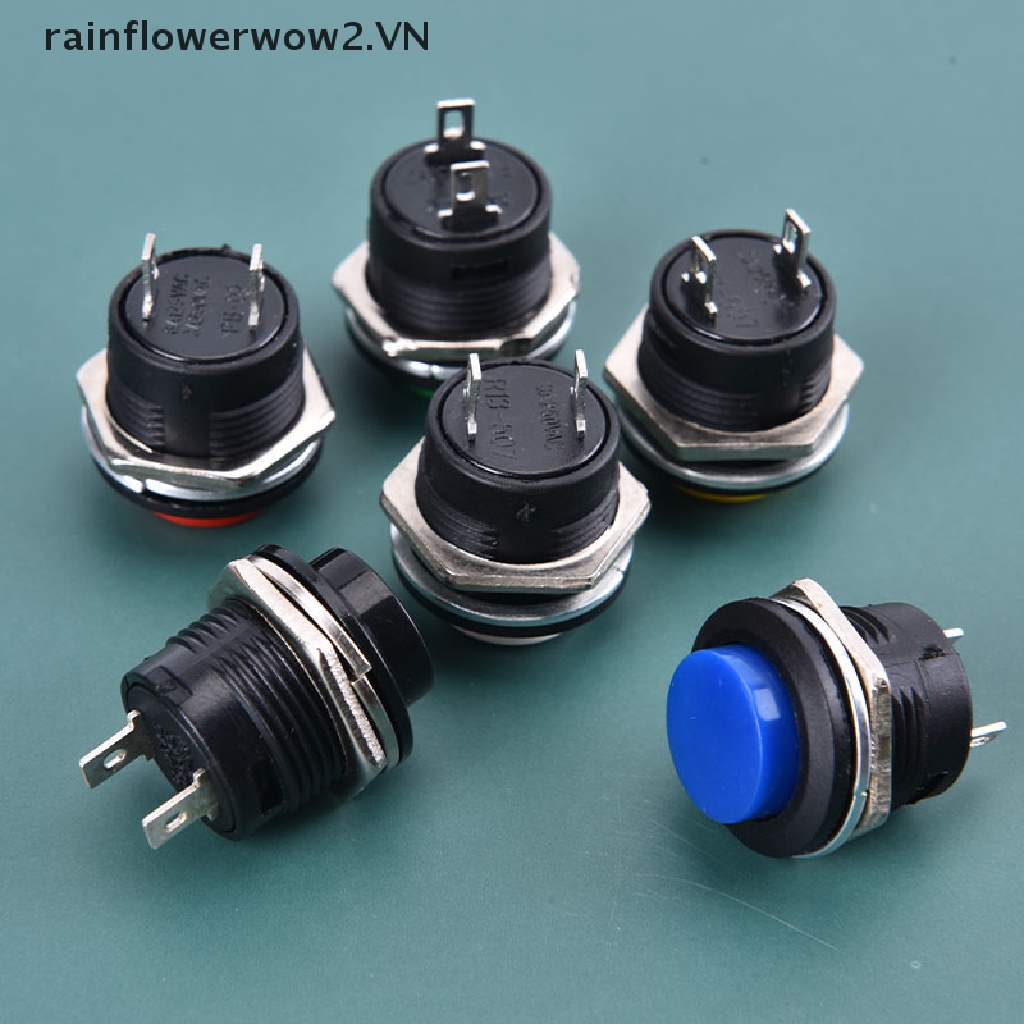 Công Tắc Nhấn Bật / Tắt Đèn LED Xe Hơi 16mm 12V-24V Bằng Kim Loại Chống Thấm Nước
