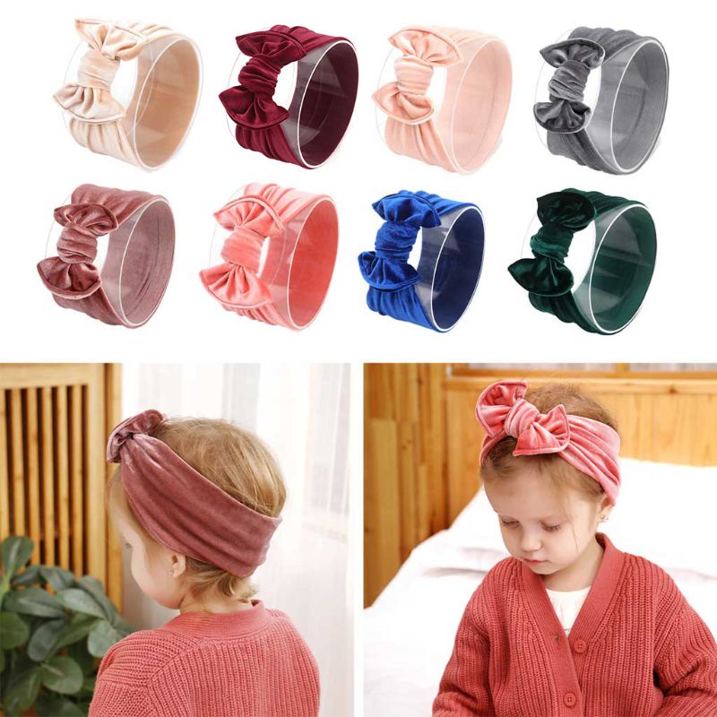 Băng Đô Nhung Thời Trang Mùa Đông Cho Bé Gái