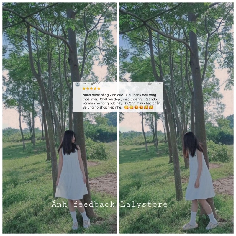 Váy 2 dây, đầm babydoll nữ dáng dài đen trắng hai dây vintage phong cách Ulzzang LALY V05 | BigBuy360 - bigbuy360.vn