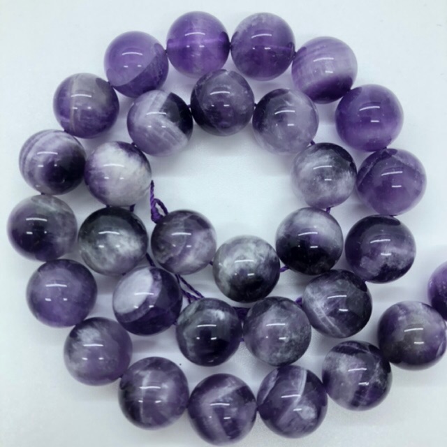 Chuỗi Hạt Đá Thạch Anh Tím Tự Nhiên 4-12mm Dùng Làm Đồ Trang Sức Thủ Công