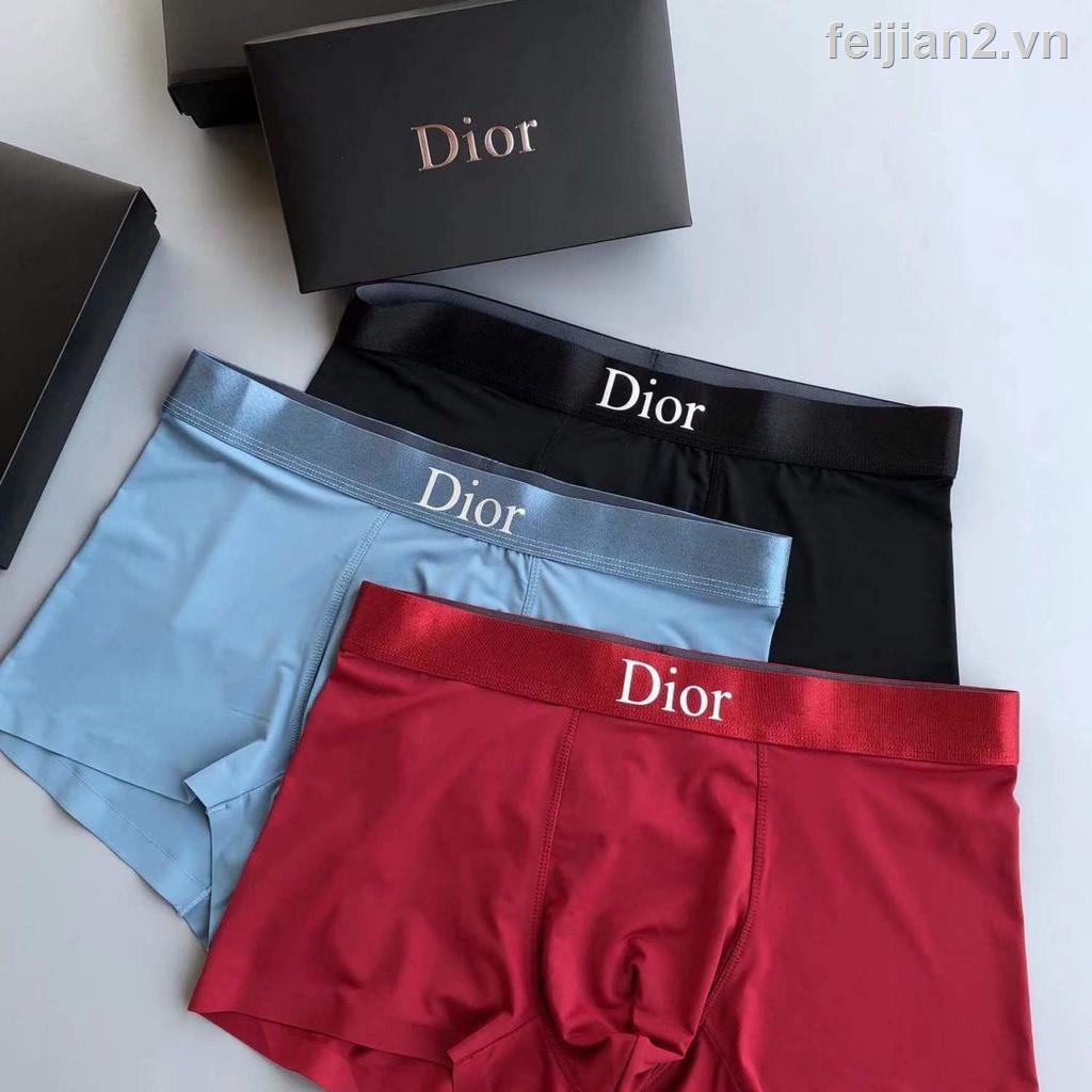Quần Lót Boxer Lụa Lạnh Kháng Khuẩn Thoáng Khí Dior Thời Trang Nam Cao Cấp 2022S