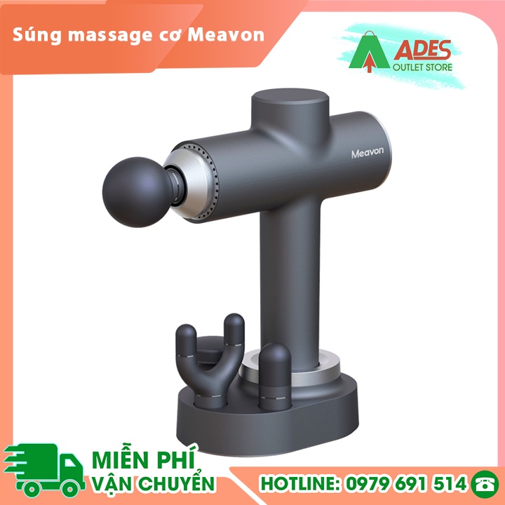 Súng massage trị liệu đau nhức giảm căng cơ XIAOMI MEAVON FASCIA GUN - Model MV-FG-0308 - Hàng Chính Hãng