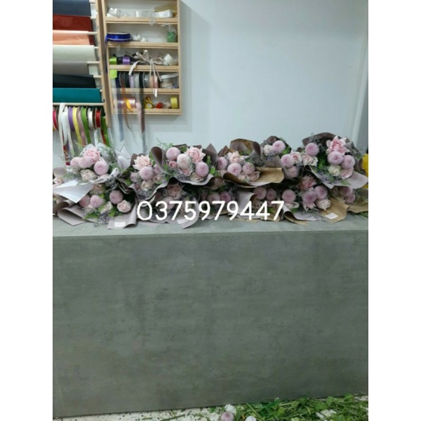 Bó hoa hồng tươi 꽃다발 sinh nhật sự kiện