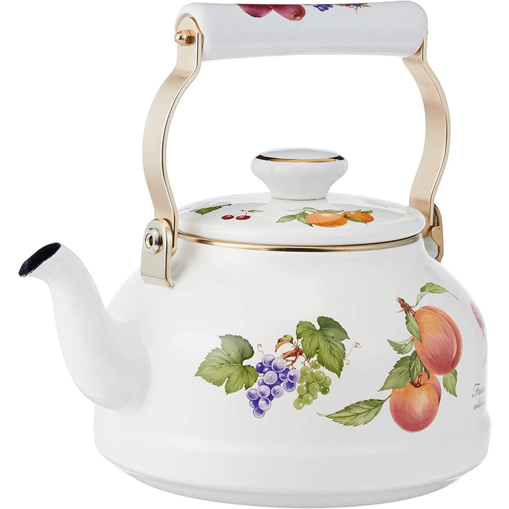 Ấm tráng men Nhật Bản FTCS-2.3K có nắp, đường kính 19cm, dung tích 2,3L | Sa Maison x Fujihoro