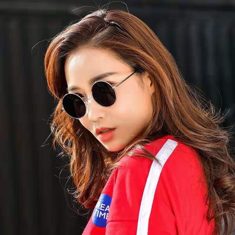 Mắt kính thời trang thầy bói dáng tròn gọng kim loại cực ngầu